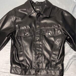 Faux leather jacket